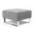 Deluxe Excess Fabric Ottoman w/Chrome Legs
