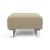 Deluxe Excess Fabric Ottoman w/Chrome Legs