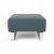 Deluxe Excess Fabric Ottoman w/Chrome Legs