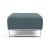 Deluxe Excess Fabric Ottoman w/Chrome Legs