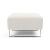 Deluxe Excess Fabric Ottoman w/Chrome Legs