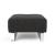 Deluxe Excess Fabric Ottoman w/Chrome Legs