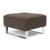 Deluxe Excess Fabric Ottoman w/Chrome Legs