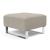 Deluxe Excess Fabric Ottoman w/Chrome Legs