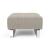 Deluxe Excess Fabric Ottoman w/Chrome Legs