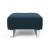 Deluxe Excess Fabric Ottoman w/Chrome Legs