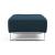 Deluxe Excess Fabric Ottoman w/Chrome Legs
