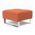 Deluxe Excess Fabric Ottoman w/Chrome Legs
