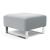 Deluxe Excess Fabric Ottoman w/Chrome Legs