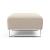 Deluxe Excess Fabric Ottoman w/Chrome Legs