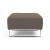 Deluxe Excess Fabric Ottoman w/Chrome Legs