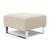 Deluxe Excess Fabric Ottoman w/Chrome Legs