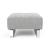 Deluxe Excess Fabric Ottoman w/Chrome Legs