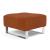 Deluxe Excess Fabric Ottoman w/Chrome Legs