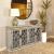 Kiara 4-door Wood Veneer/Glass Accent Cabinet with Adjustable Shelves