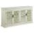 Kiara 4-door Wood Veneer/Glass Accent Cabinet with Adjustable Shelves
