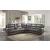 Knoxville Polyester Fabric/Wood Reclining Sectional Sofa