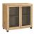 McHale Wood Veneer Accent Cabinet with Two Mesh Doors