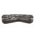 Knoxville Polyester Fabric/Wood Reclining Sectional Sofa
