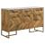 Keaton 3-door Wood Accent Cabinet with Marble Top