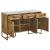 Keaton 3-door Wood Accent Cabinet with Marble Top
