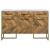 Keaton 3-door Wood Accent Cabinet with Marble Top