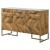 Keaton 3-door Wood Accent Cabinet with Marble Top