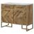 Keaton 2-door Wood Accent Cabinet with Marble Top