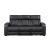 Fairway Faux Leather Power Double Reclining Sofa with LED Lighting
