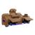 Fairway Faux Leather Power Double Reclining Sofa with LED Lighting