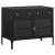 Sadler 2-Drawer Iron Accent Cabinet With Glass Doors