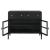 Sadler 2-Drawer Iron Accent Cabinet With Glass Doors