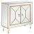 Lupin 2-door Mirrored Accent Cabinet with Acrylic Legs