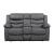 Discus Fabric Double Reclining Loveseat w/Console