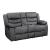 Discus Fabric Double Reclining Loveseat w/Console