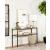 Quince Wood/Metal Console Table with Open Shelf