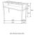 Quince Wood/Metal Console Table with Open Shelf