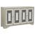 Toula 4-door Wood Veneer/Mirror Accent Cabinet