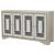 Toula 4-door Wood Veneer/Mirror Accent Cabinet