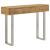 Draco Wood Console Table with Hand Carved Drawers & Stainless Steel Frame