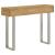 Draco Wood Console Table with Hand Carved Drawers & Stainless Steel Frame
