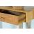 Draco Wood Console Table with Hand Carved Drawers & Stainless Steel Frame