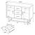 Abelardo 3-drawer Wood Veneer Accent Cabinet