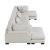 Tinley Microfiber 4‑Piece Double Chaise Modular Sofa