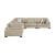 Tinley L-Shaped Microfiber 5‑Piece Modular Sectional