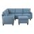 Garren L-Shaped Polyester 5‑Piece Modular Sectional with Storage