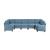 Garren U-Shaped Polyester 7‑Piece Modular Sectional with Storage