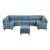 Garren U-Shaped Polyester 7‑Piece Modular Sectional with Storage