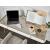Allure Wood/Metal/Glass Vanity Desk w/2 Drawers