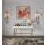 Allure Wood/Metal/Glass Vanity Desk w/2 Drawers